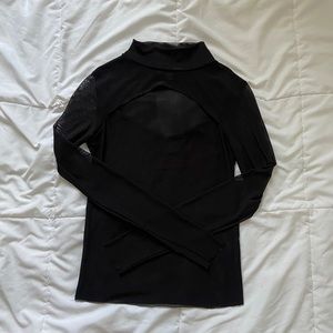mesh cut-out long sleeve